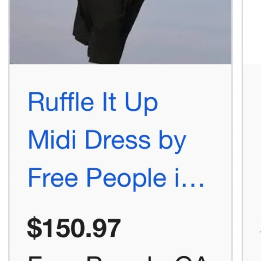 Free People Black Ruffle It Up Midi Dress - Picture 4 of 5